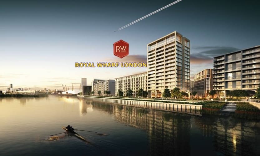 Royal Wharf London - waterfront view