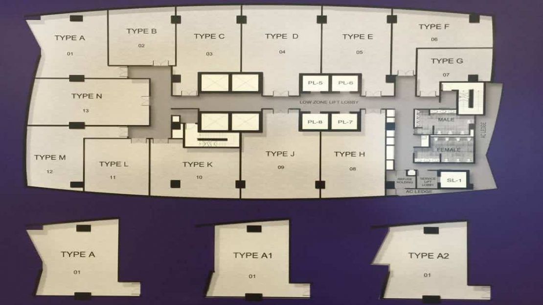 The Gateway Office Tower Floor plate