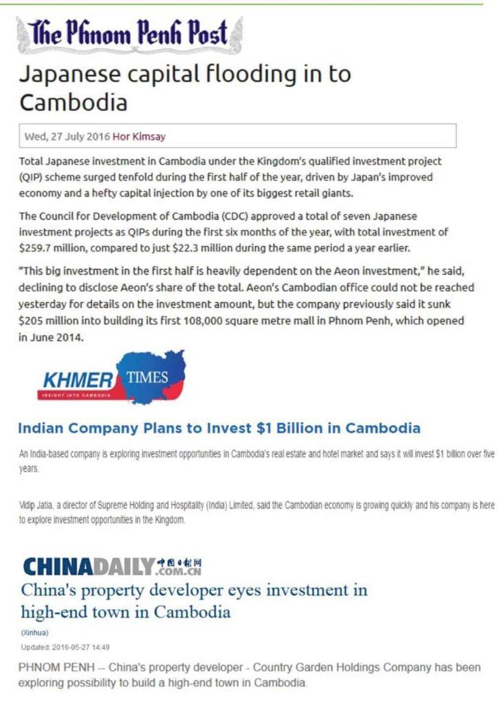 Cambodia Property - Japanese investment in Cambodia