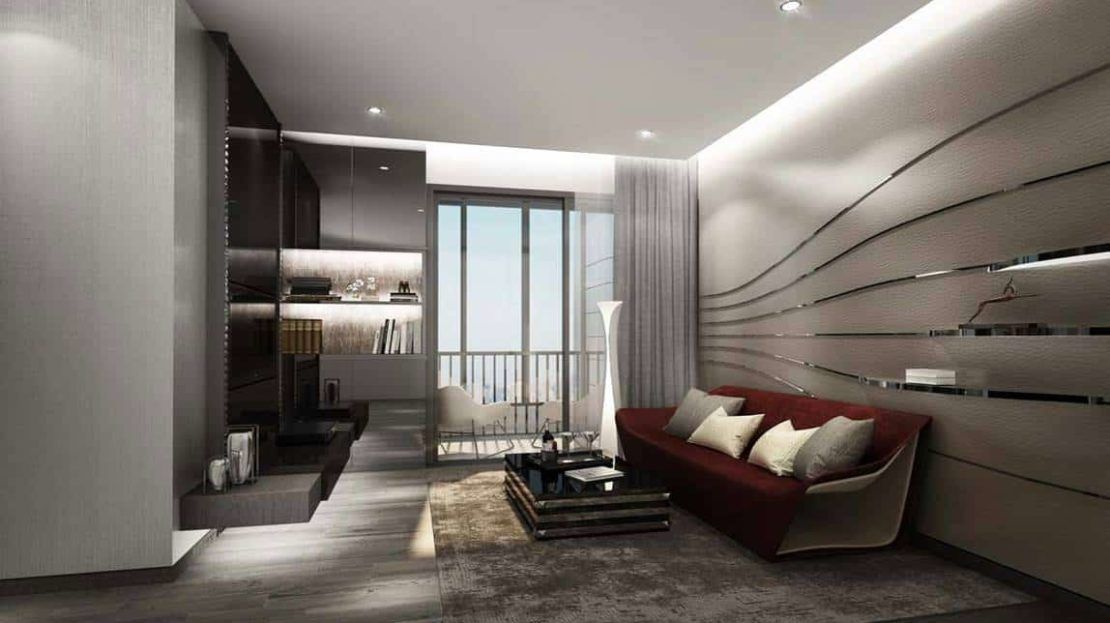 Ideo Mobi Asoke - 1BR Living area
