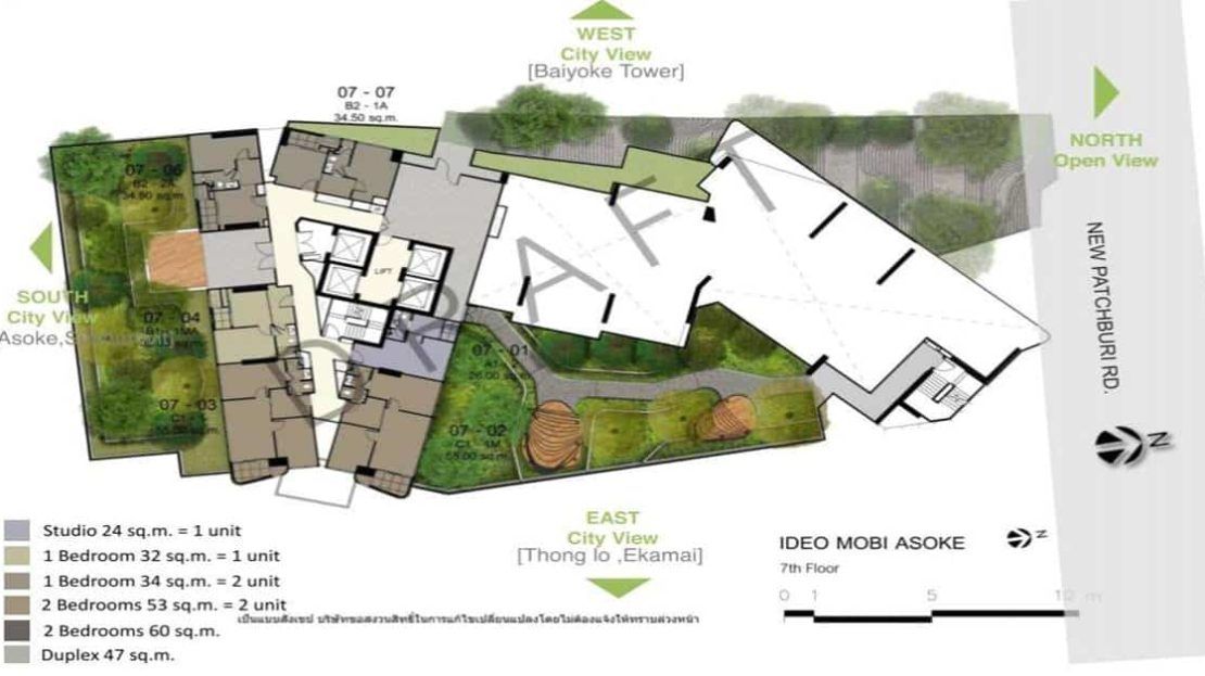 Ideo Mobi Asoke - SIte Plan 7 Floor