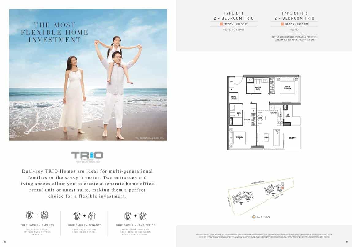 Seaside Residences - Trio 2 Key Floor Plan