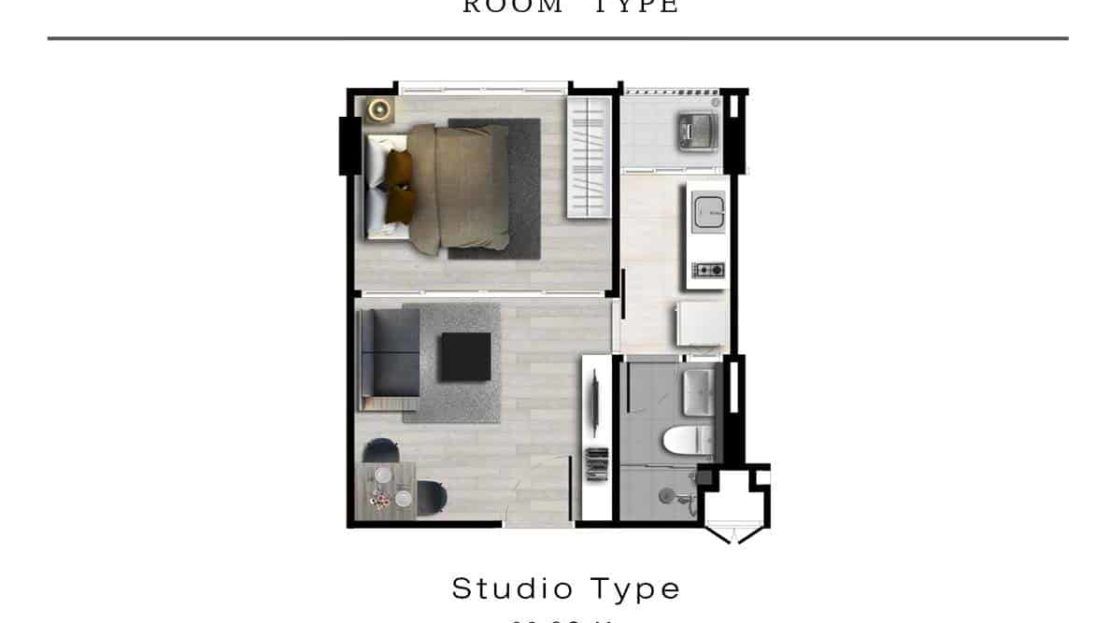 DCondo Ping - Studio Bedroom