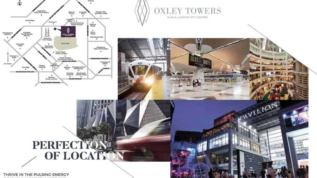 Oxley Towers KLCC - Location Map