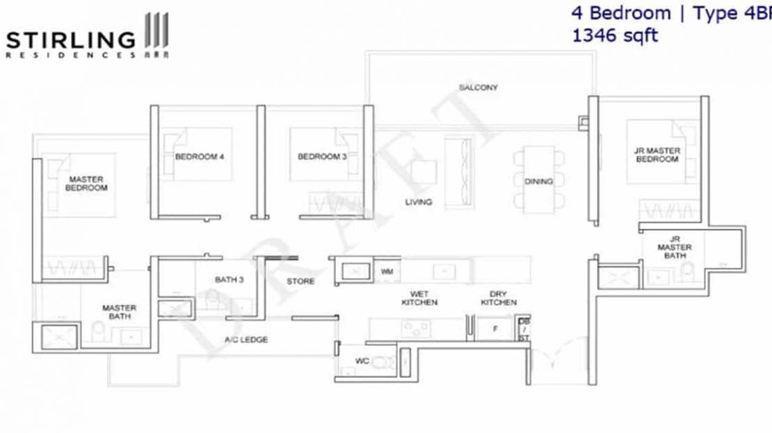 Stirling Residences - 4BR Type 4BR