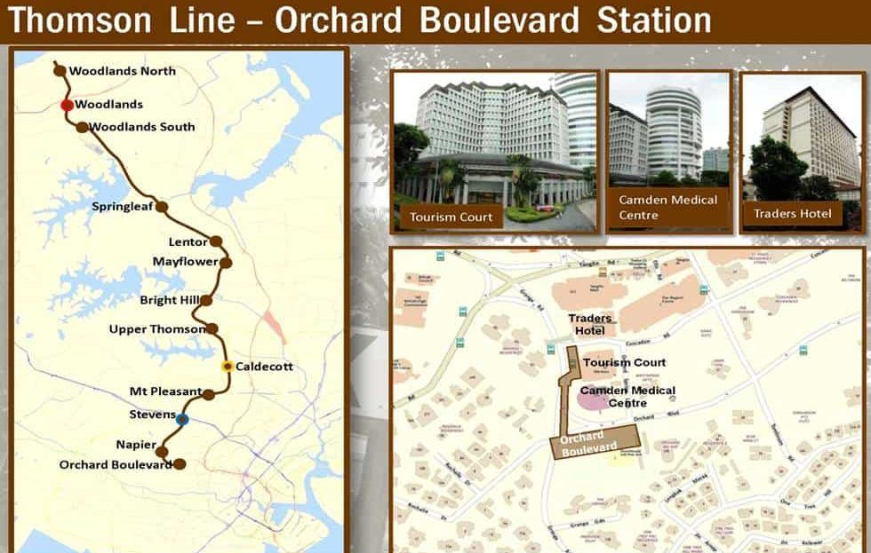 Orchard Boulevard MRT Location