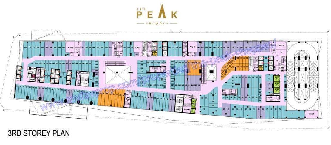 The Peak Shoppes - retail mall Level 3 floor plate