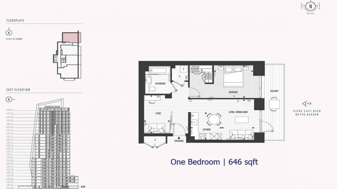 Cashmere Wharf - 1 Bedroom 646sf