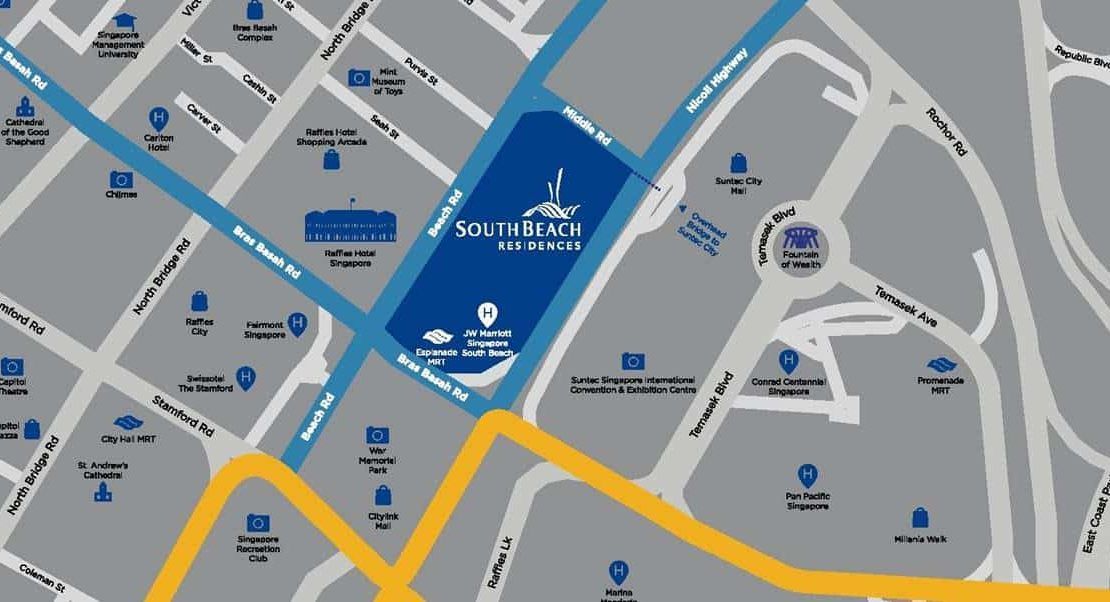 South Beach Residences - Location Map
