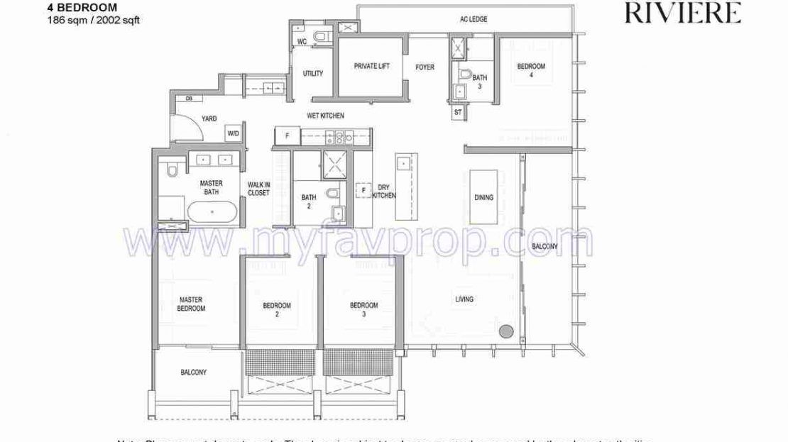 iviere - 4 Bedroom Floor Plan
