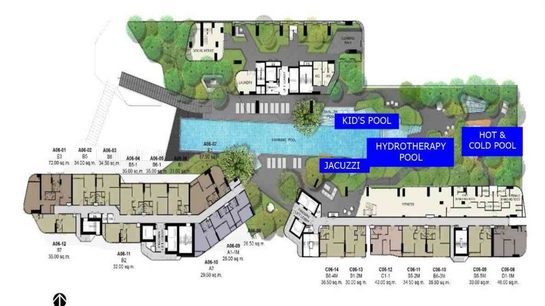 Ideo Q Phahol Saphan Kwai - 6th floor facilities plan