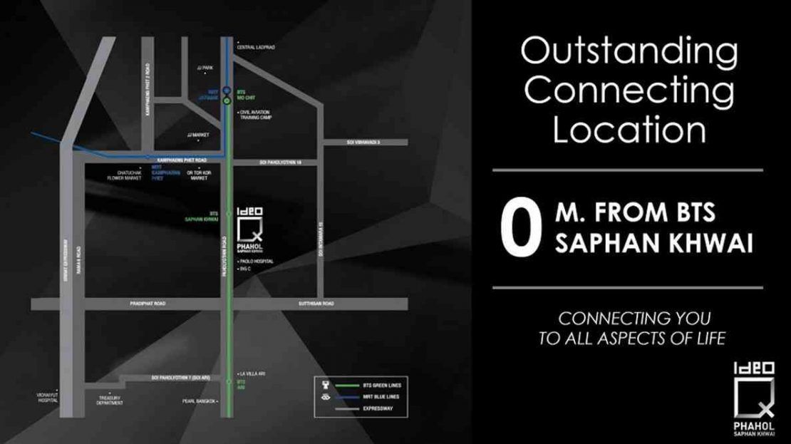 Ideo Q Phahol Saphan Kwai - location map