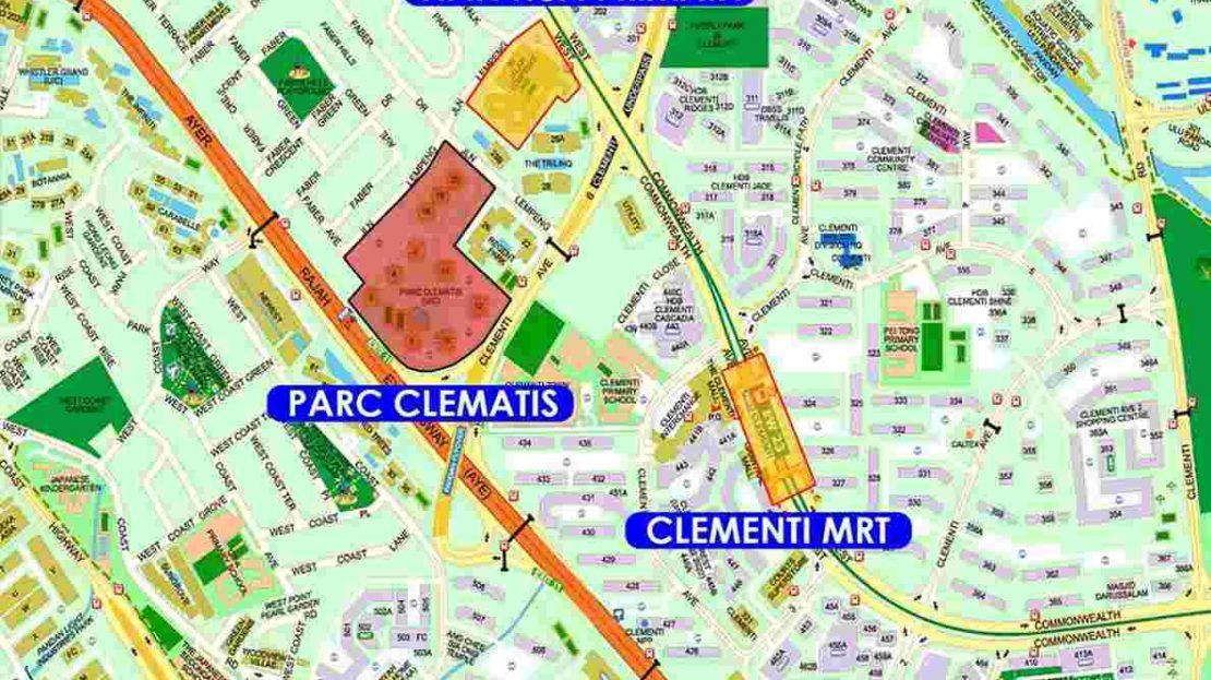 Parc Clematis - Location Map