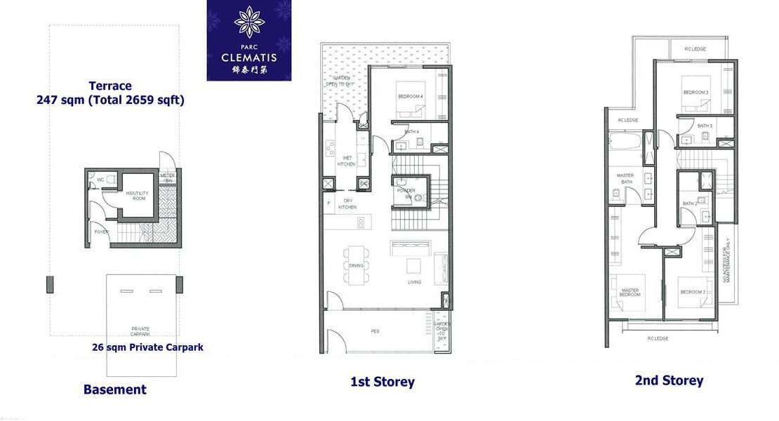 Parc Clematis - Terrace Layout