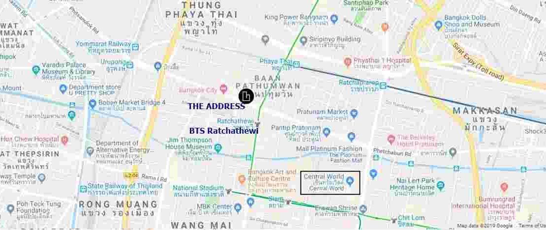 The Address Siam Ratchathewi - Location Map