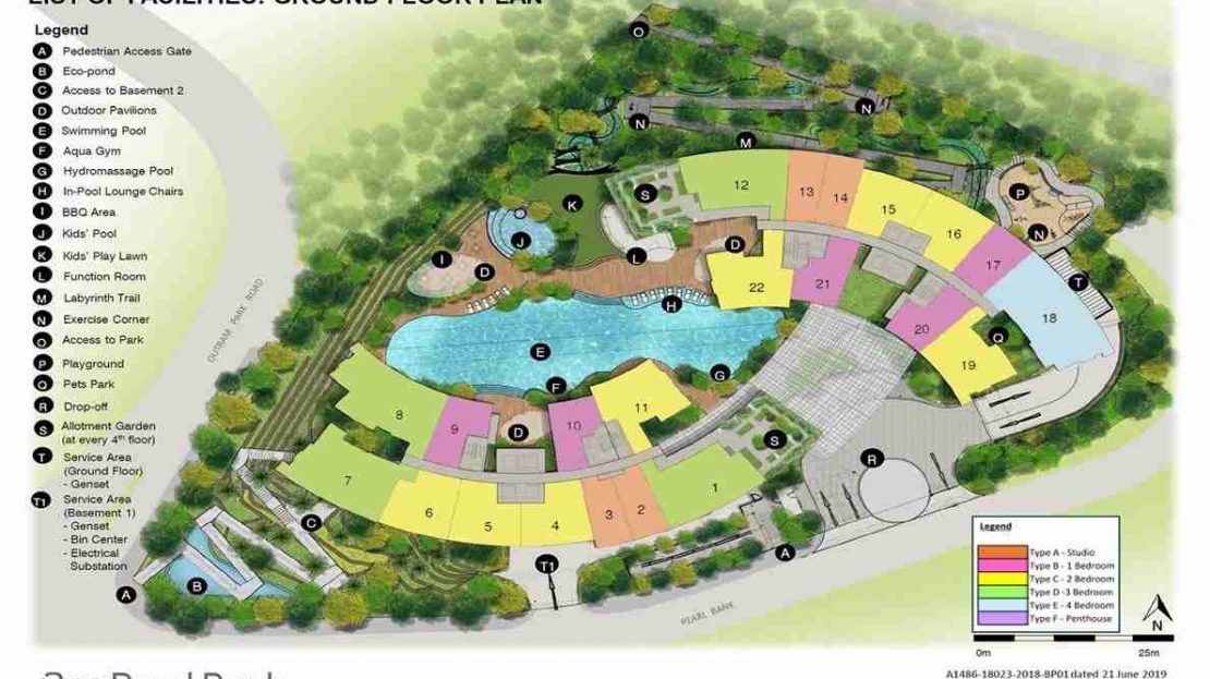 One Pearlo Bank Unit Distribution Site Plan