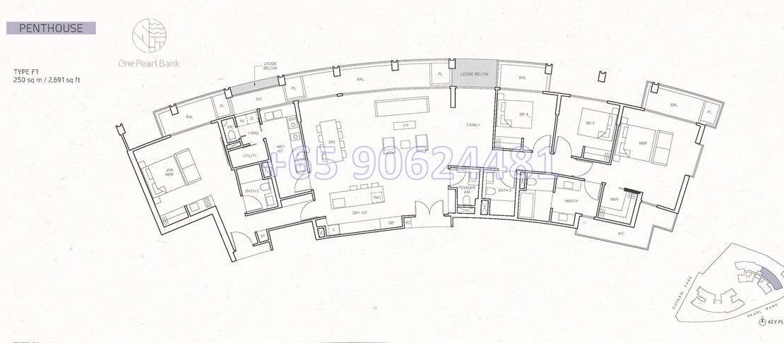 One Pearl Bank 3 & 4 Bedroom Floor Plan