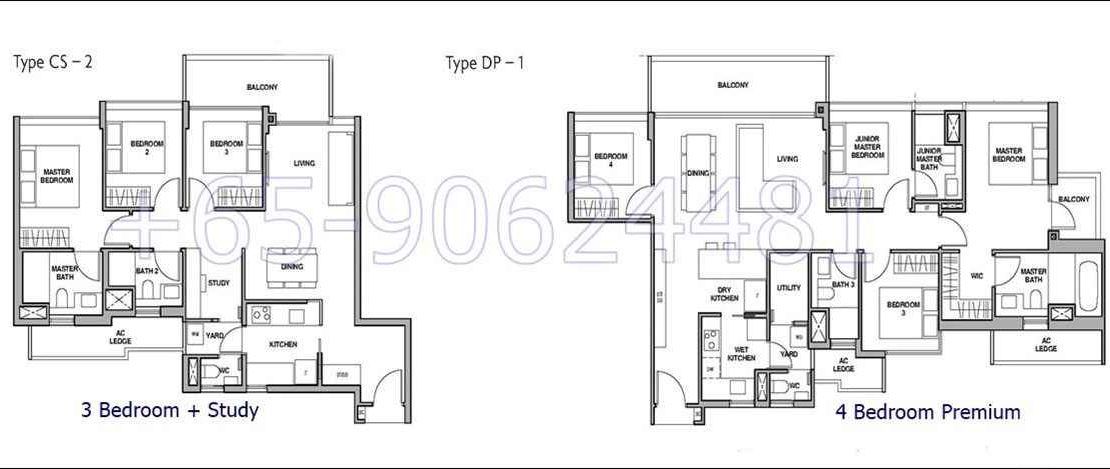 RoyalGreen- 3+S and 4 Bedroom Floor Plan