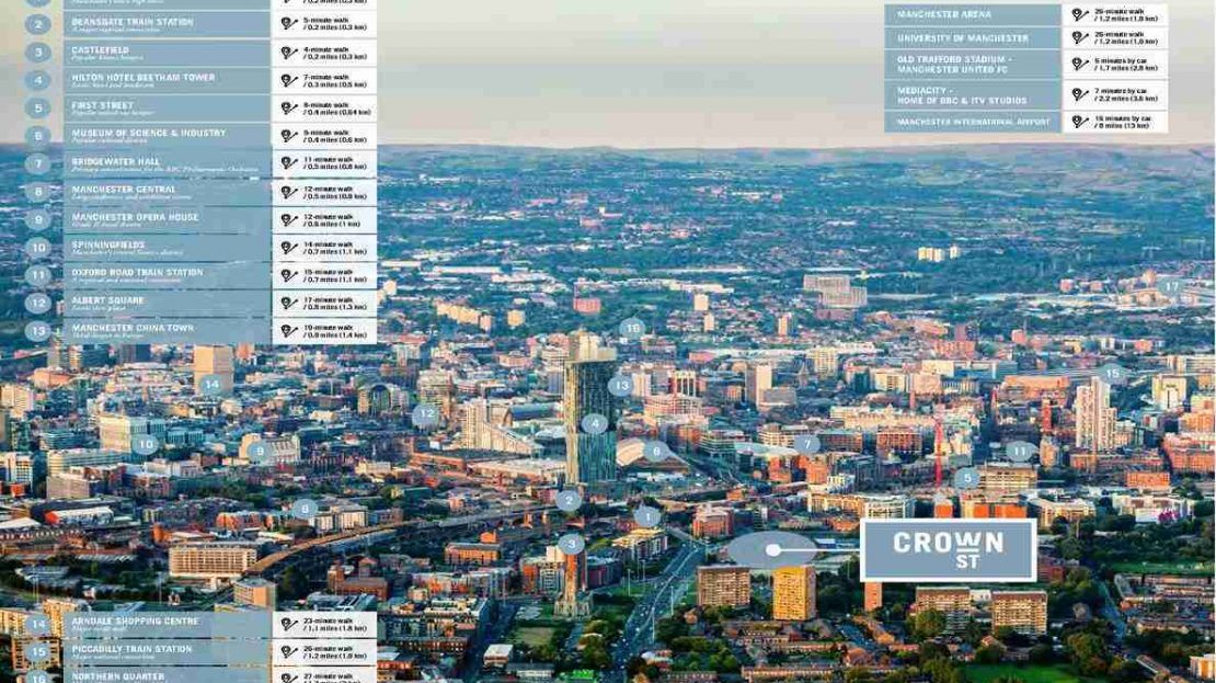 Elizabeth Tower Manchester - Location Map 2