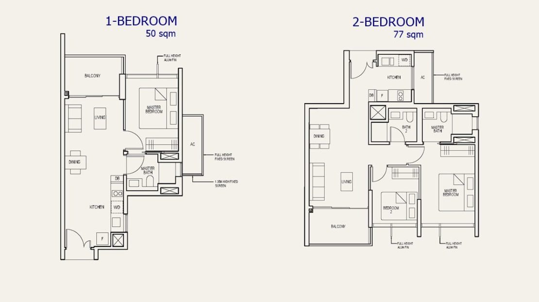 The Avenir - 1 & 2 Bed Floor Plan