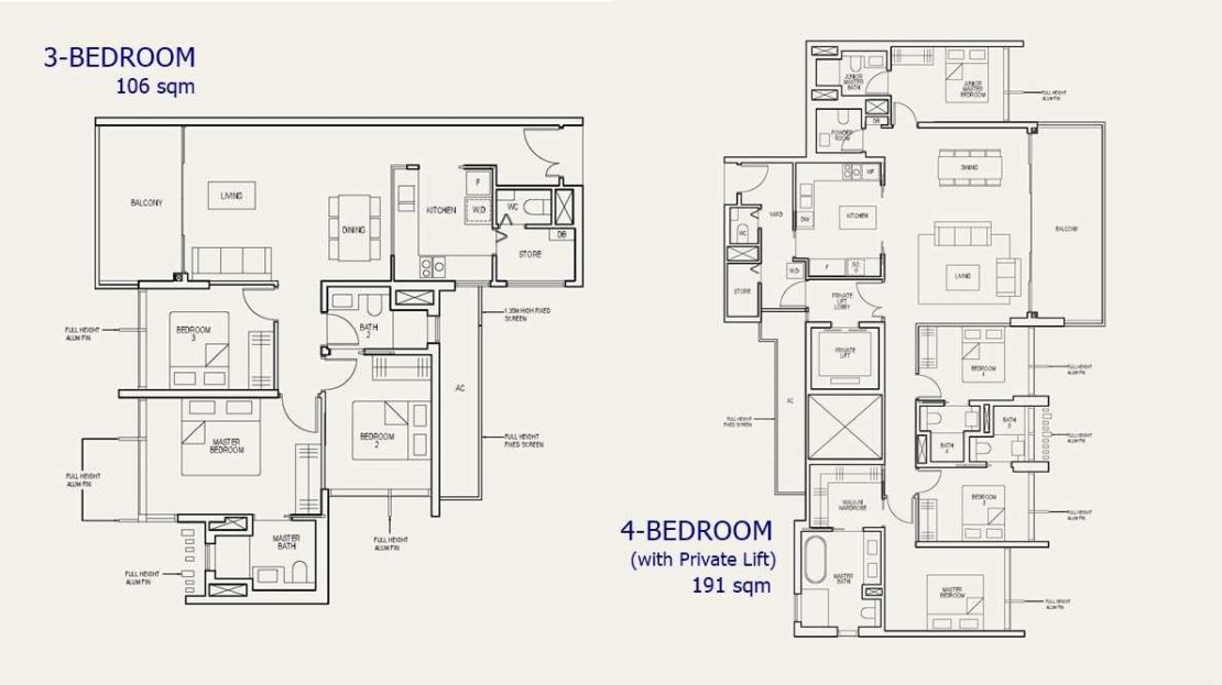 The Avenir - 3 & 4 Bed Floor Plan