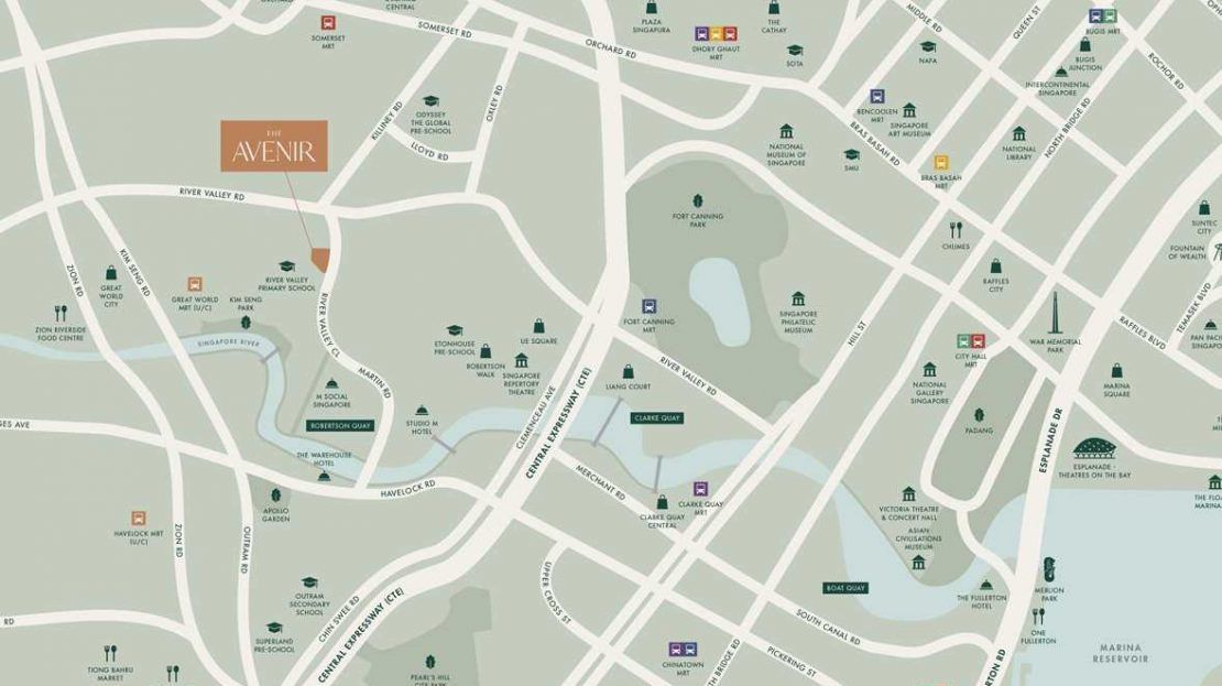 The Avenir-Location Map 1