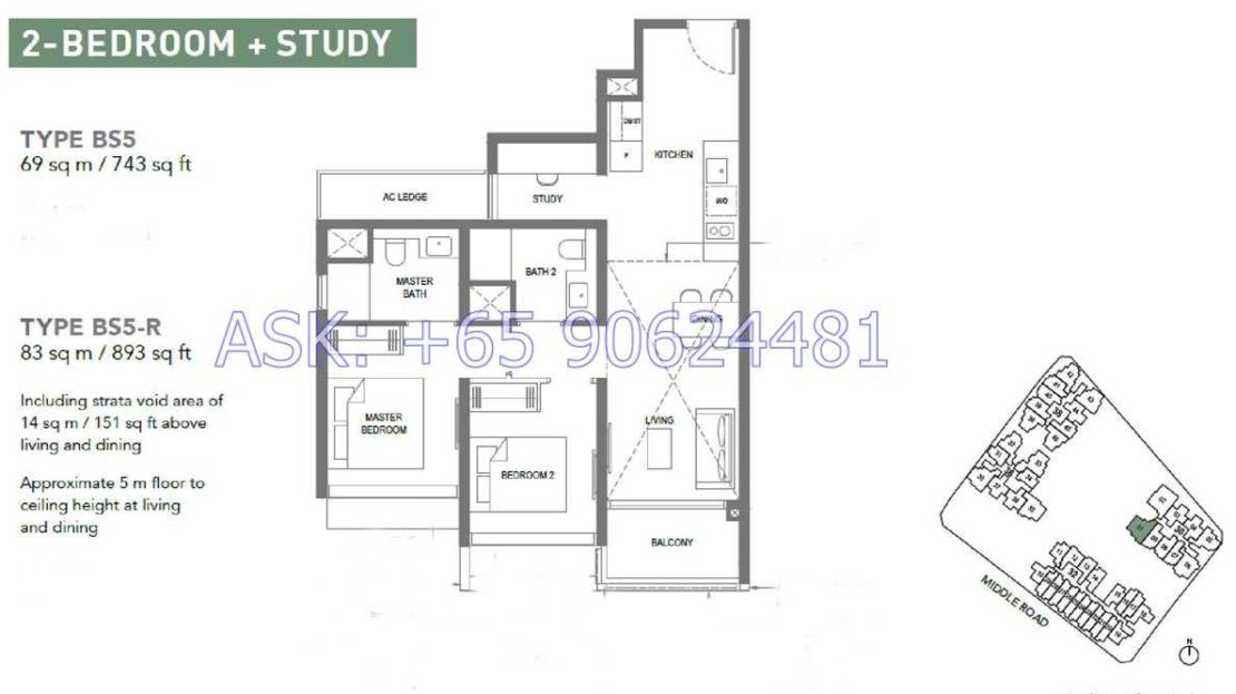 The M - 2BR+Study