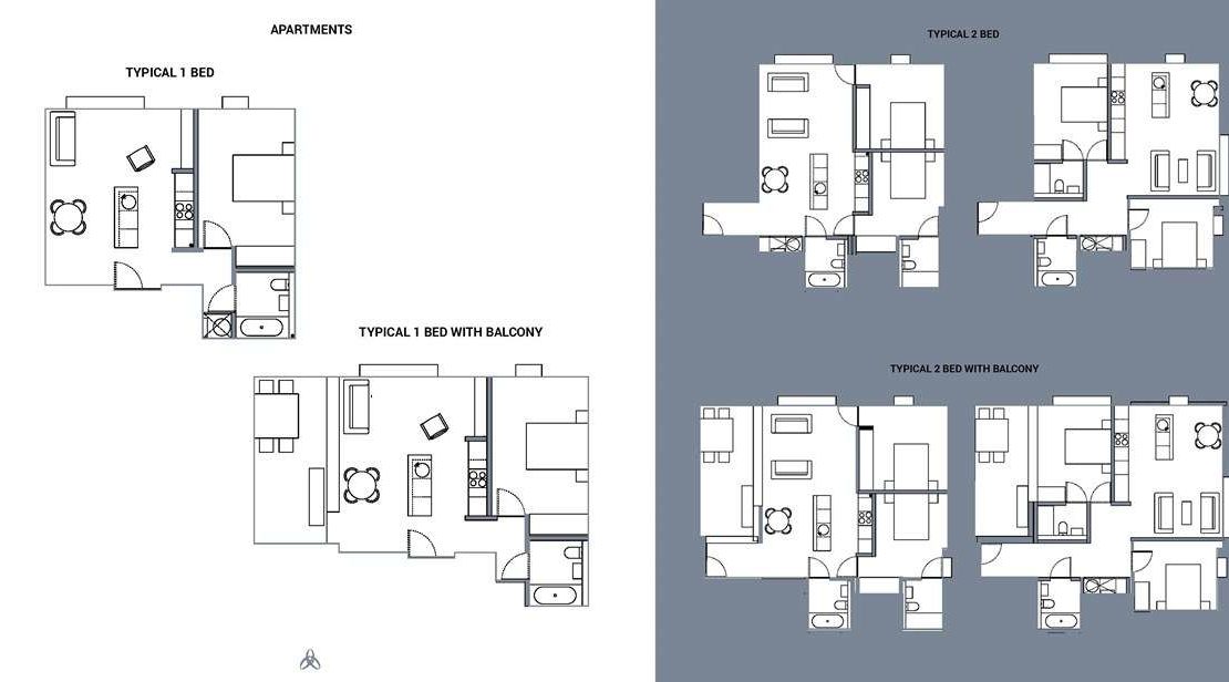 Uptown Riverside Manchester - Typical Bedroom Plan