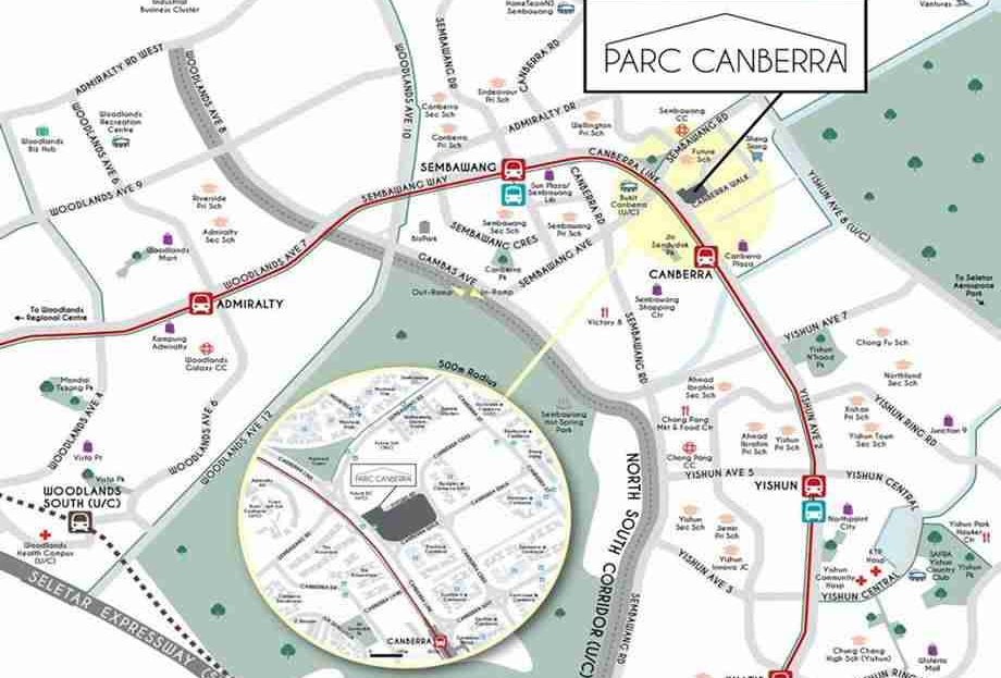 Parc Canberra location map
