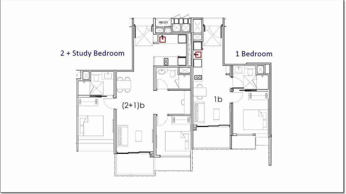 Penrose Draft 1 and 2 BR floor plan