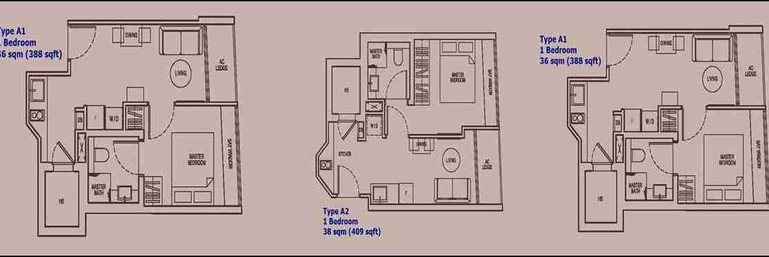 NoMa - 1 BR Typical Floor Plan