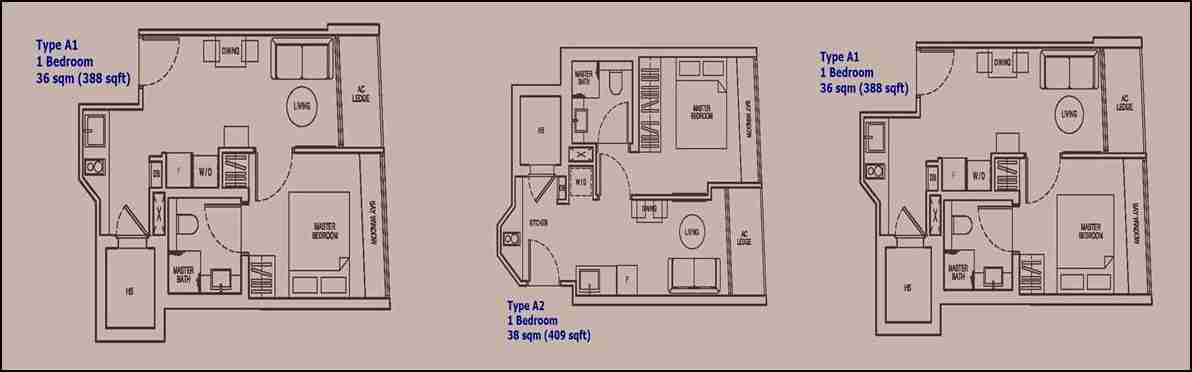 NoMa - 1 BR Typical Floor Plan
