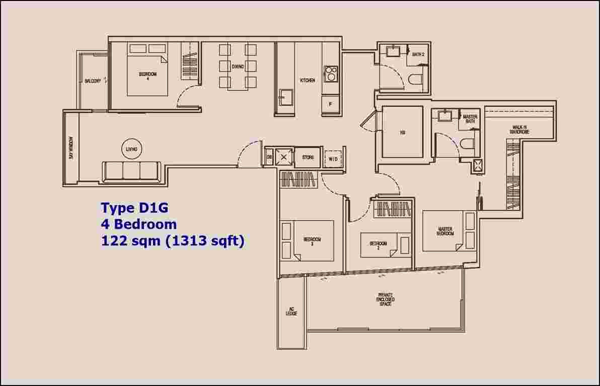 NoMa - 4 BR Type D1G