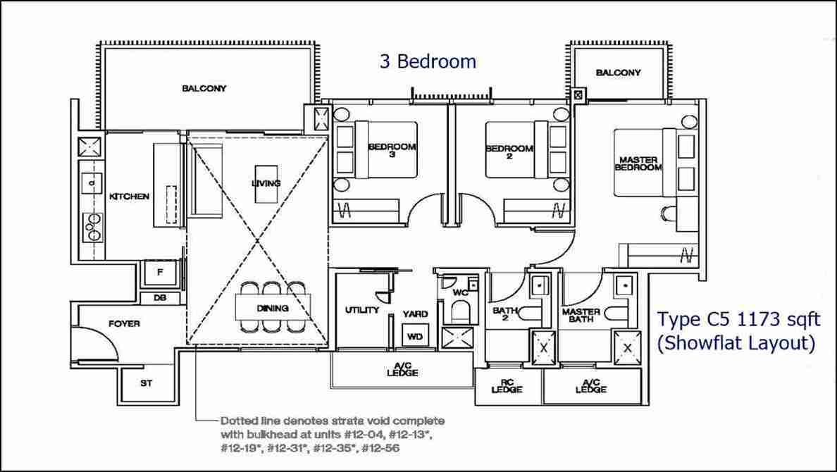 Ki Residences - 3 BR 1173 sqft