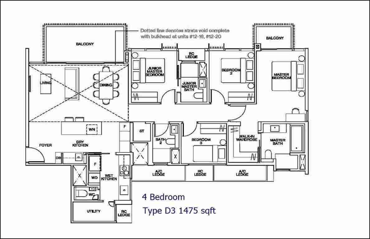 Ki Residences - 4 BR 1475 qft