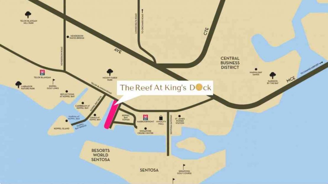 The Reef location map