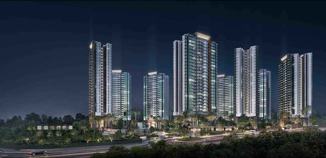 Normanton Park - facade nite view
