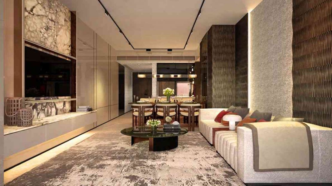 The Reef at King's Dock - 3 Bedroom Living Room