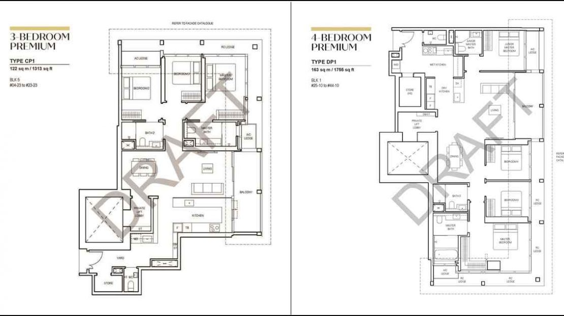 CanningHill Piers - 3BR & 4BR Floor Plan