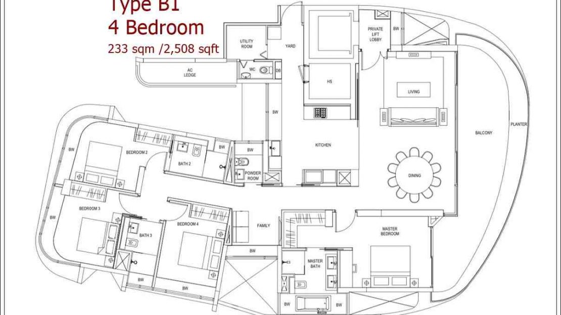Cape Royale - 4 Bedroom Floor Plan
