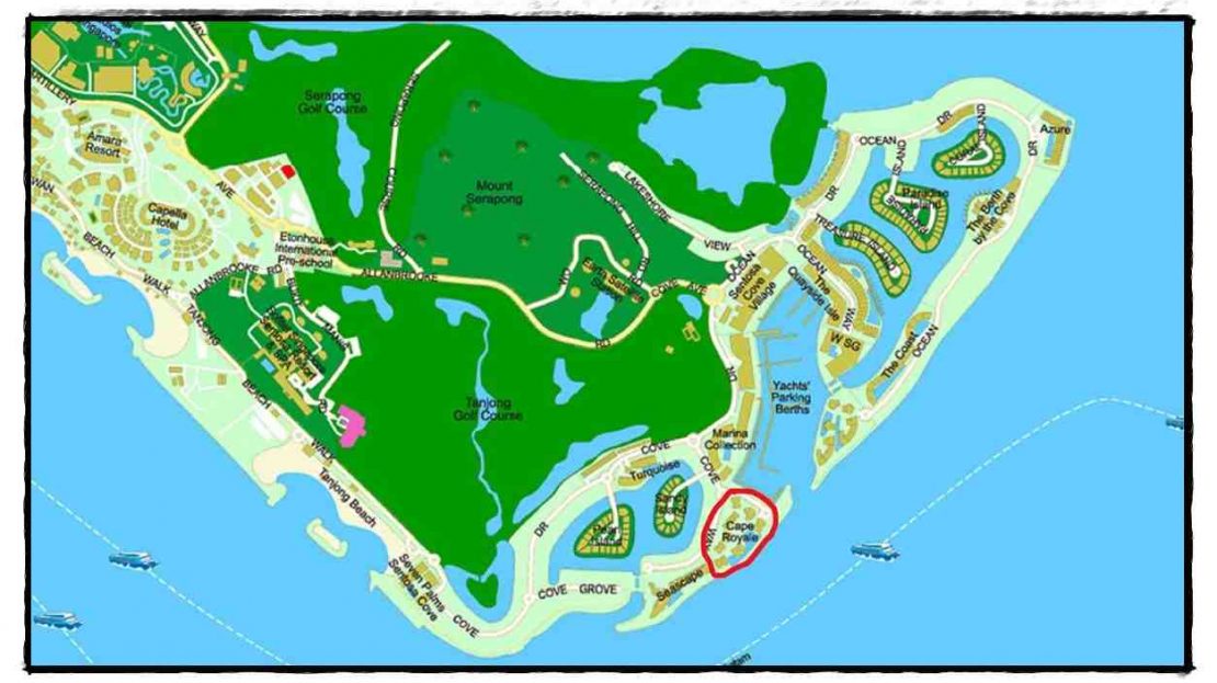 Cape Royale - Sentosa Location Map