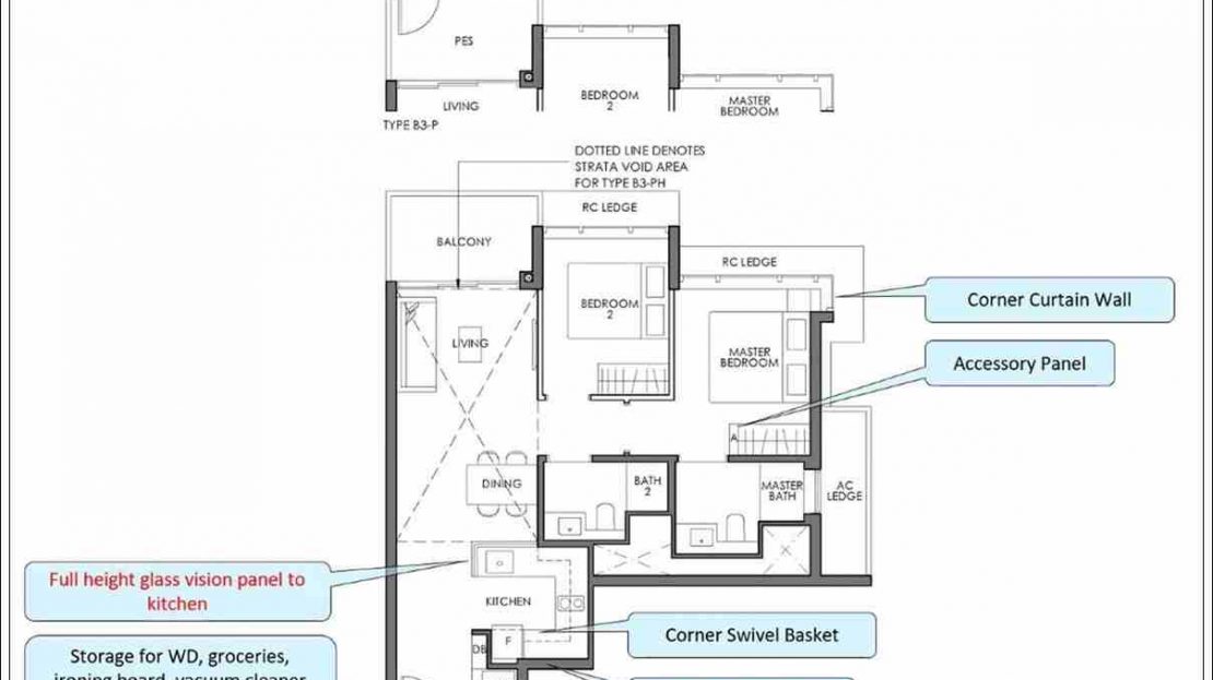 Sky Eden - Type B3 2 BR Floor Plan
