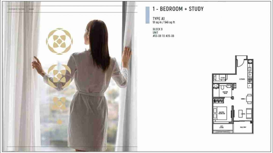 Blossom by The Park-1BR +Study